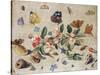 A Study of Flowers and Insects-Jan Van, The Elder Kessel-Stretched Canvas
