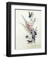 A Study of Heather, Cornflower, and Blossom-Madeleine Lemaire-Framed Giclee Print