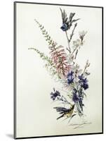 A Study of Heather, Cornflower, and Blossom-Madeleine Lemaire-Mounted Giclee Print