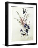 A Study of Heather, Cornflower, and Blossom-Madeleine Lemaire-Framed Giclee Print