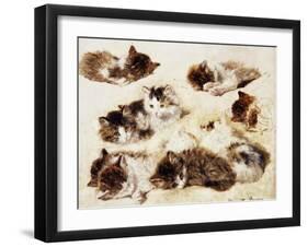 A Study of Kittens, 1898-Henriette Ronner-Knip-Framed Giclee Print