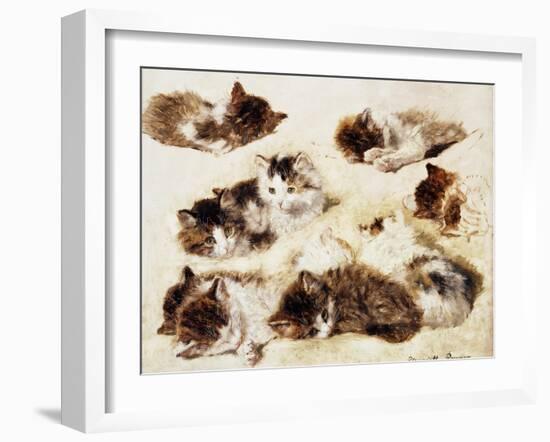 A Study of Kittens, 1898-Henriette Ronner-Knip-Framed Giclee Print