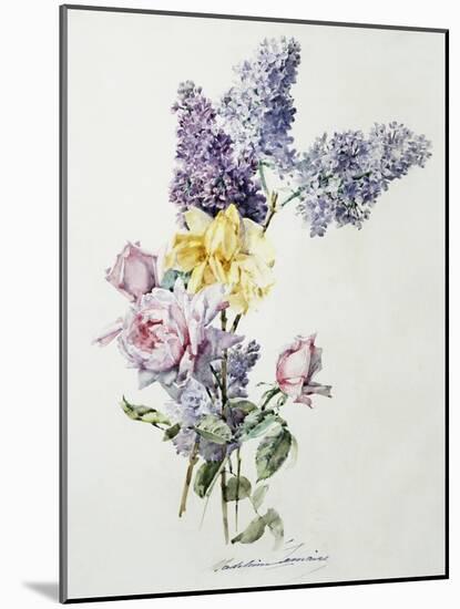 A Study of Lilac and Roses-Madeleine Lemaire-Mounted Photographic Print