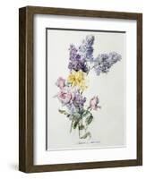 A Study of Lilac and Roses-Madeleine Lemaire-Framed Photographic Print