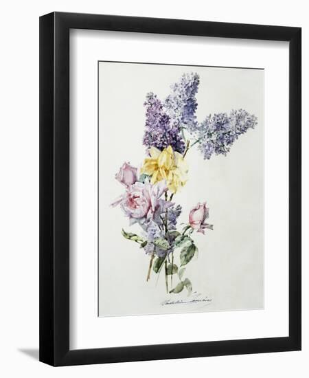 A Study of Lilac and Roses-Madeleine Lemaire-Framed Photographic Print