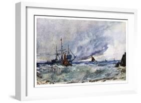 A Study of Sky and Sea from the Deck of a Vessel Off Tarifa, 1901-W Richards-Framed Giclee Print