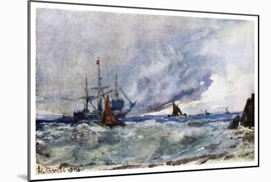 A Study of Sky and Sea from the Deck of a Vessel Off Tarifa, 1901-W Richards-Mounted Giclee Print