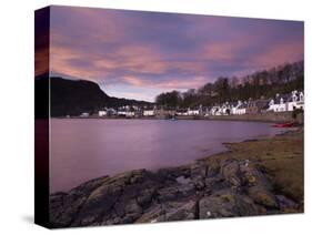 A Stunning Sky at Dawn over the Pictyresque Village of Plockton, Ross-Shire, Scotland, United Kingd-Jon Gibbs-Stretched Canvas