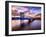 A Stunning Sunset over Bells Bridge, Glasgow, Scotland, United Kingdom, Europe-Jim Nix-Framed Premium Photographic Print