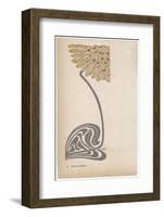 A Stylized, Art Nouveau Depiction of a Flower - Possibly a Dandelion-null-Framed Photographic Print