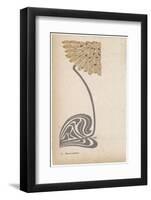 A Stylized, Art Nouveau Depiction of a Flower - Possibly a Dandelion-null-Framed Photographic Print