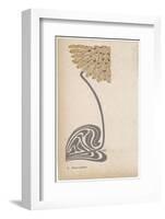 A Stylized, Art Nouveau Depiction of a Flower - Possibly a Dandelion-null-Framed Photographic Print