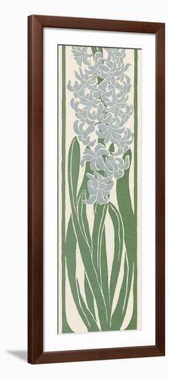 A Stylized, Art Nouveau Depiction of a Hyacinth Within a Rectangular Border-null-Framed Photographic Print