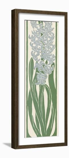 A Stylized, Art Nouveau Depiction of a Hyacinth Within a Rectangular Border-null-Framed Photographic Print