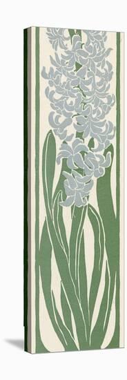 A Stylized, Art Nouveau Depiction of a Hyacinth Within a Rectangular Border-null-Stretched Canvas