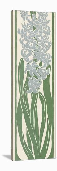 A Stylized, Art Nouveau Depiction of a Hyacinth Within a Rectangular Border-null-Stretched Canvas
