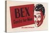 A Suave Young Man Advertises Bex Combs for Men "For Good Grooming"-null-Stretched Canvas