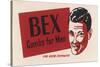 A Suave Young Man Advertises Bex Combs for Men "For Good Grooming"-null-Stretched Canvas