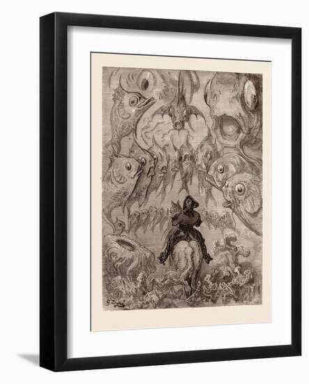 A Submarine World-Gustave Dore-Framed Giclee Print