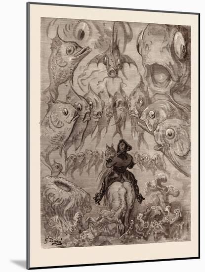 A Submarine World-Gustave Dore-Mounted Giclee Print
