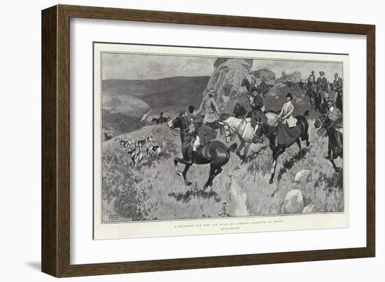 A Successful Day with the Devon and Somerset Staghounds on Exmoor-Frank Craig-Framed Giclee Print