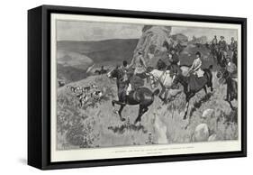 A Successful Day with the Devon and Somerset Staghounds on Exmoor-Frank Craig-Framed Stretched Canvas