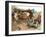 A Sudanese Family is Seen Inside Their Thatched Hut During the Visit of Unicef Goodwill Ambassador-null-Framed Premium Photographic Print