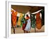 A Sudanese Woman Buys a Dress for Her Daughter at the Zamzam Refugee Camp-null-Framed Photographic Print