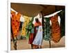 A Sudanese Woman Buys a Dress for Her Daughter at the Zamzam Refugee Camp-null-Framed Photographic Print