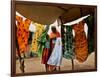 A Sudanese Woman Buys a Dress for Her Daughter at the Zamzam Refugee Camp-null-Framed Photographic Print