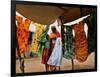 A Sudanese Woman Buys a Dress for Her Daughter at the Zamzam Refugee Camp-null-Framed Photographic Print