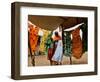 A Sudanese Woman Buys a Dress for Her Daughter at the Zamzam Refugee Camp-null-Framed Photographic Print