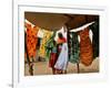 A Sudanese Woman Buys a Dress for Her Daughter at the Zamzam Refugee Camp-null-Framed Photographic Print