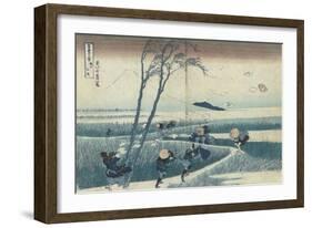 A Sudden Gust of Wind-Katsushika Hokusai-Framed Giclee Print