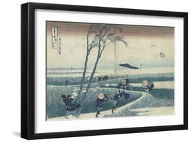 A Sudden Gust of Wind-Katsushika Hokusai-Framed Giclee Print