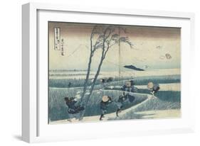 A Sudden Gust of Wind-Katsushika Hokusai-Framed Giclee Print