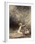 A Sudden Swarm of Winged Creatures Brushed Past Her-Arthur Rackham-Framed Giclee Print