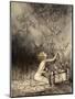 A Sudden Swarm of Winged Creatures Brushed Past Her-Arthur Rackham-Mounted Giclee Print