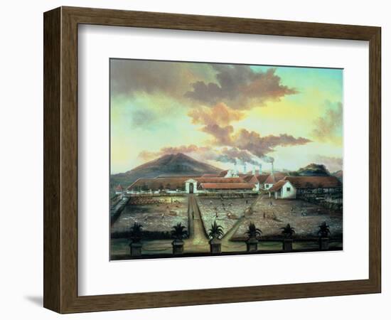 A Sugar Plantation in the South of Trinidad, circa 1850-C. Bauer-Framed Giclee Print