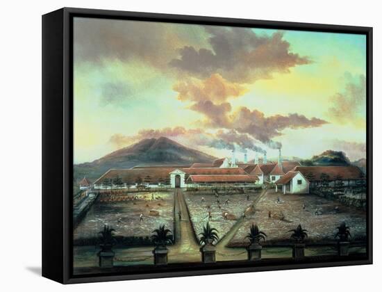 A Sugar Plantation in the South of Trinidad, circa 1850-C. Bauer-Framed Stretched Canvas