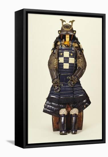 A Suit of Samurai Armour, the Kabuto Comprising a Fine Sixty-Two Plate Russet-Iron Sujibach-null-Framed Stretched Canvas