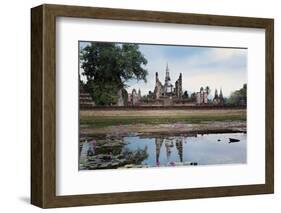 A Sukhothai Era Buddha at Wat Mahathat, Sukhothai Historical Park, Thailand-Alex Robinson-Framed Photographic Print