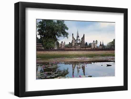 A Sukhothai Era Buddha at Wat Mahathat, Sukhothai Historical Park, Thailand-Alex Robinson-Framed Photographic Print