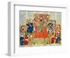 A Sultan and His Court, Illustration from the "Shahnama", by Abu"L-Qasim Manur Firdawsi circa 1330-null-Framed Giclee Print