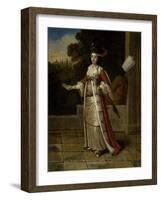 A Sultan with a Black Eunuch-Jean Baptiste Vanmour-Framed Giclee Print