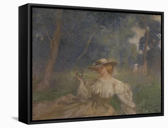 A Summer Afternoon: the Green Apple-Charles Conder-Framed Stretched Canvas