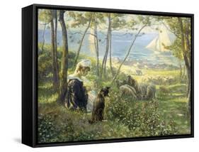 A Summer Day by the Sea-Max Silbert-Framed Stretched Canvas
