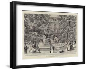 A Summer Day in the Garden at St Bartholomew's Hospital-Henry William Brewer-Framed Giclee Print