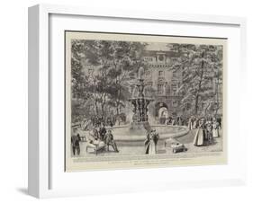 A Summer Day in the Garden at St Bartholomew's Hospital-Henry William Brewer-Framed Giclee Print