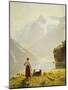 A Summer Day on a Norwegian Fjord-Hans Dahl-Mounted Giclee Print